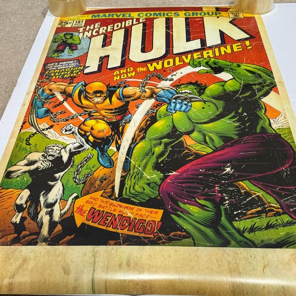 The Incredible Hulk & Wolverine Comic Cover Poster - 24 in x 36 in - Picture 4 of 7